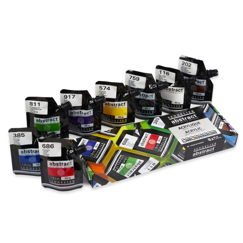 Set of Abstract acrylic paints - Sennelier - 8 x 40 ml
