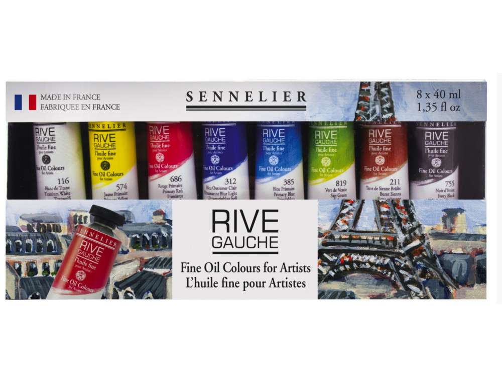 Zestaw farb olejnych Rive Gauche - Sennelier - 8 x 40 ml