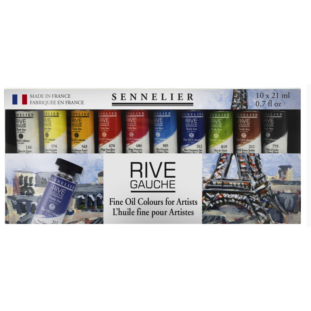 Zestaw farb olejnych Rive Gauche - Sennelier - 10 x 21 ml