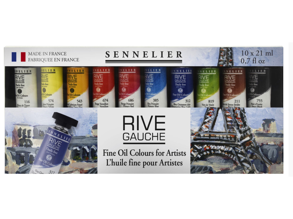 Zestaw farb olejnych Rive Gauche - Sennelier - 10 x 21 ml