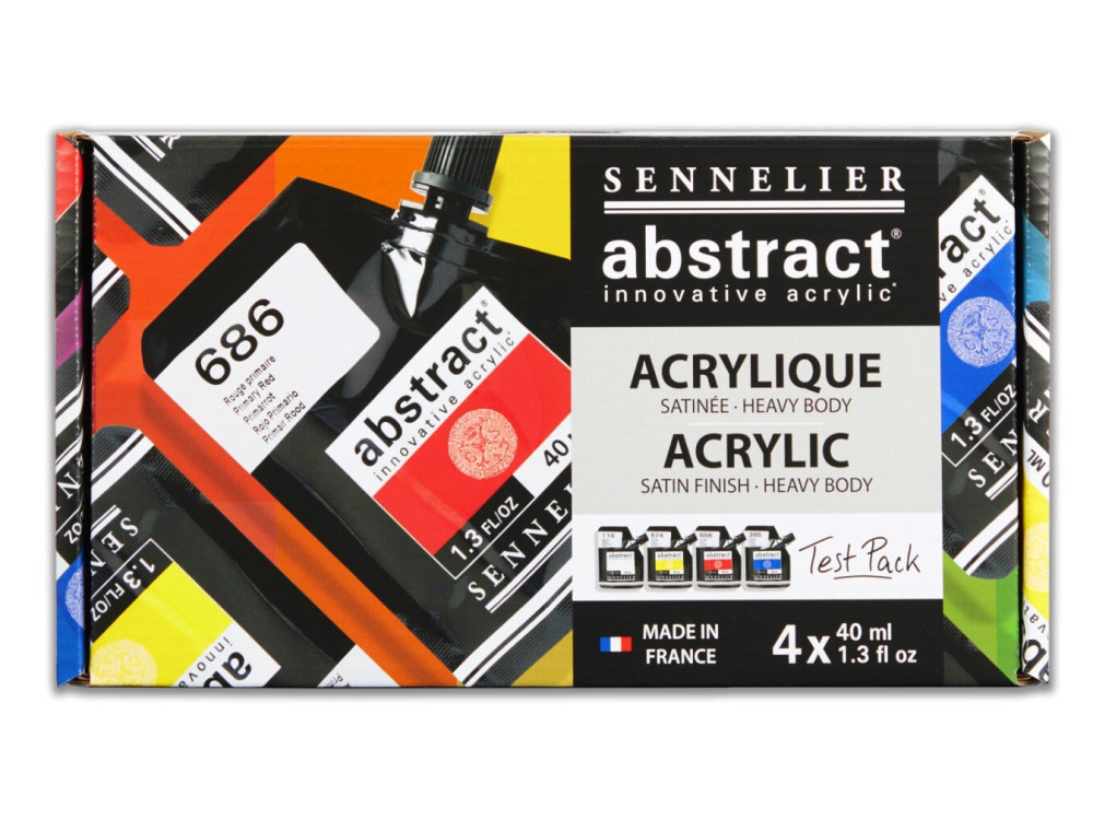 Zestaw farb akrylowych Abstract - Sennelier - 4 x 40 ml