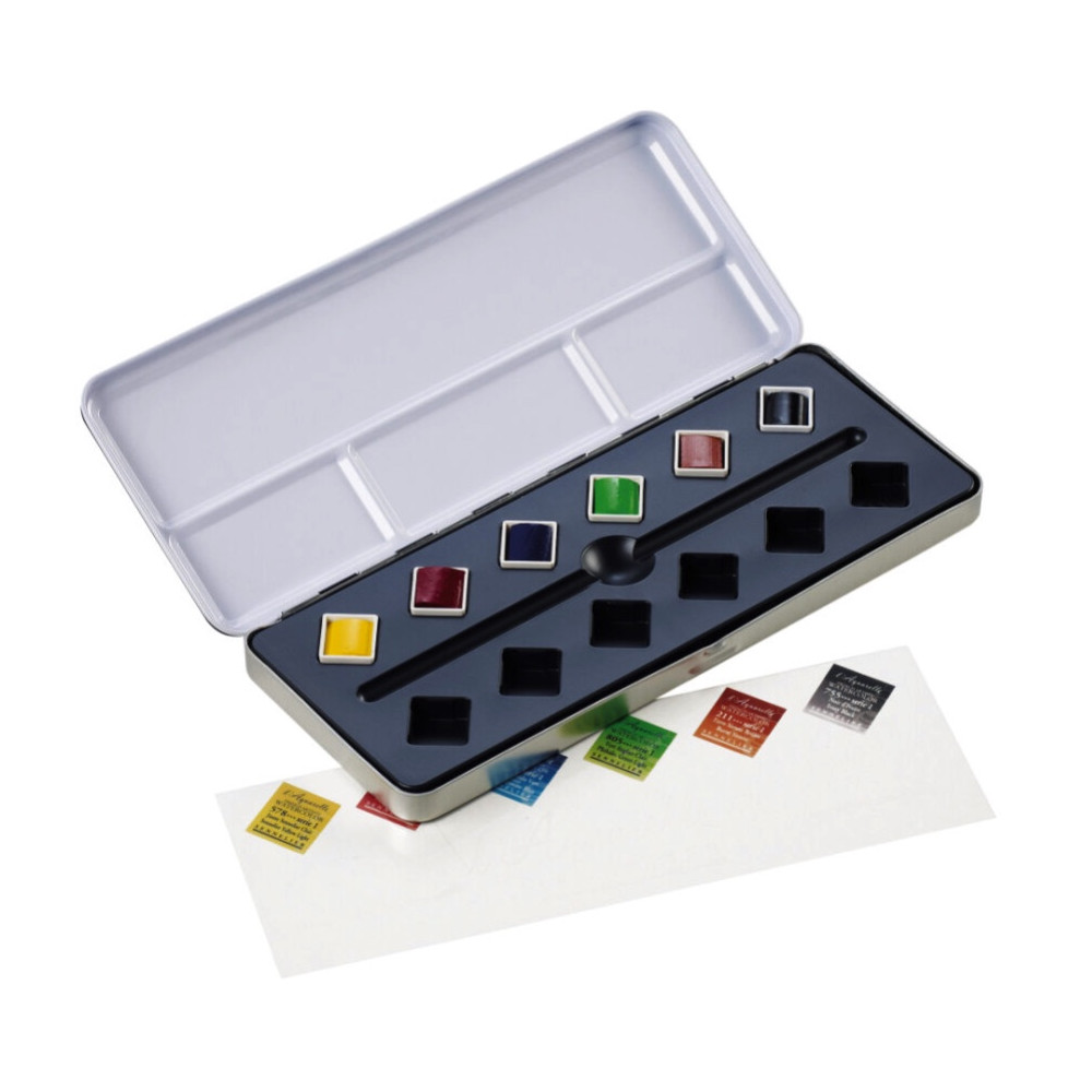 Set of l'Aquarelle Experience watercolor half-pans - Sennelier - 6 pcs.