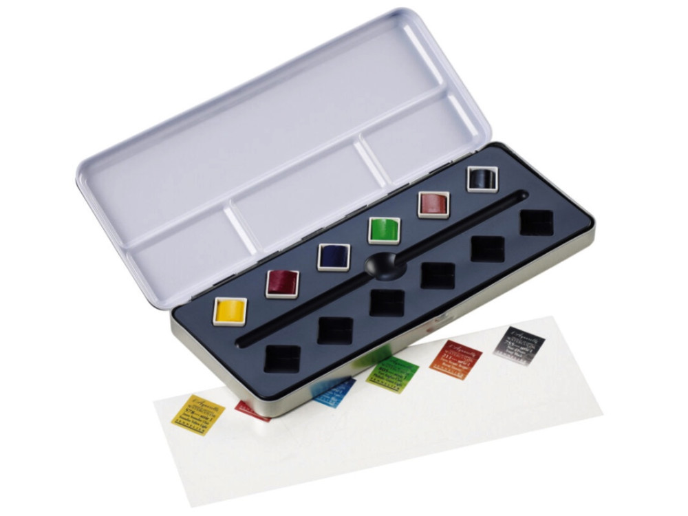 Set of l'Aquarelle Experience watercolor half-pans - Sennelier - 6 pcs.