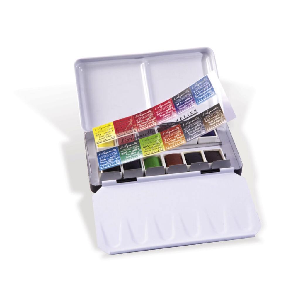 Zestaw akwareli w półkostkach l'Aquarelle - Sennelier - 12 szt.