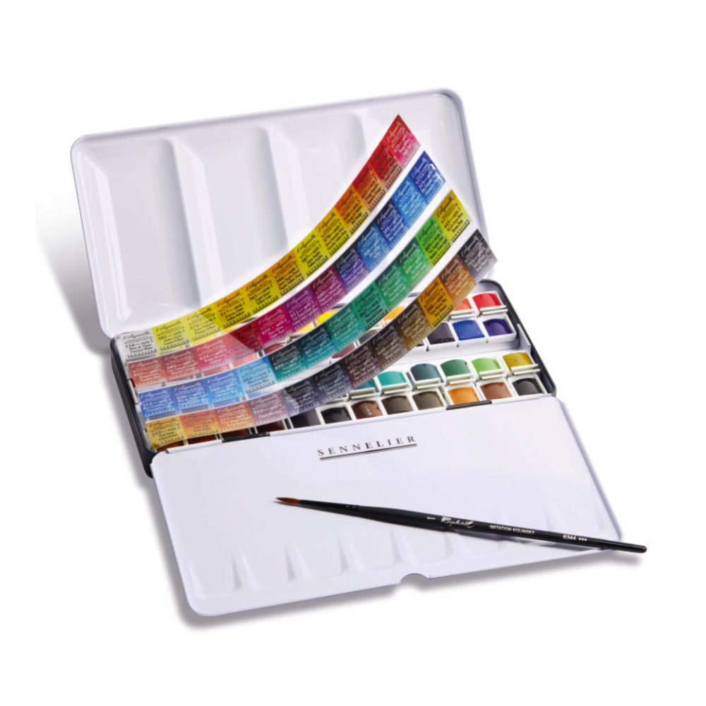 Zestaw akwareli w półkostkach l'Aquarelle - Sennelier - 48 szt.