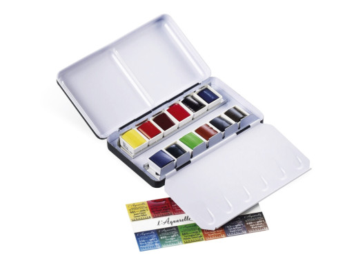 Zestaw akwareli w półkostkach l'Aquarelle - Sennelier - 12 szt.