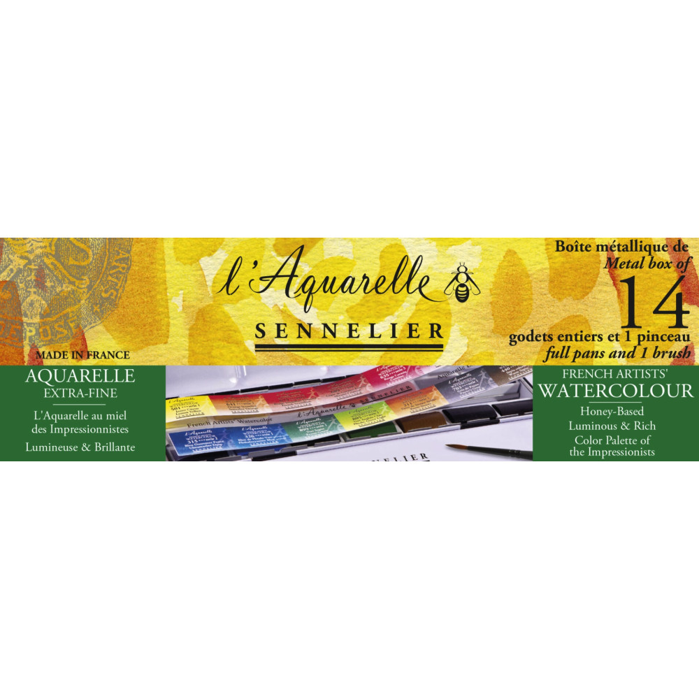 Zestaw akwareli w kostkach l’Aquarelle - Sennelier - 14 szt.