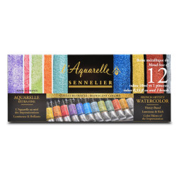 Zestaw akwareli l’Aquarelle Iridescent - Sennelier - 12 x 10 ml