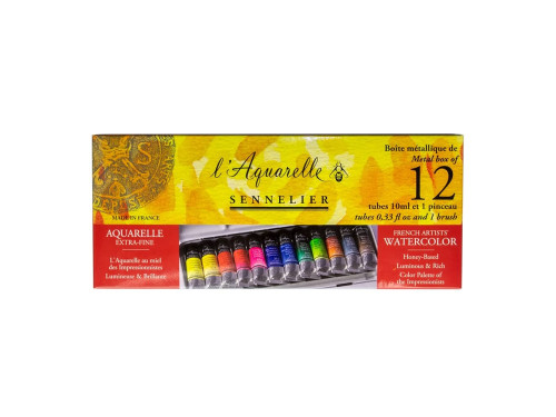Zestaw akwareli l’Aquarelle - Sennelier - 12 x 10 ml