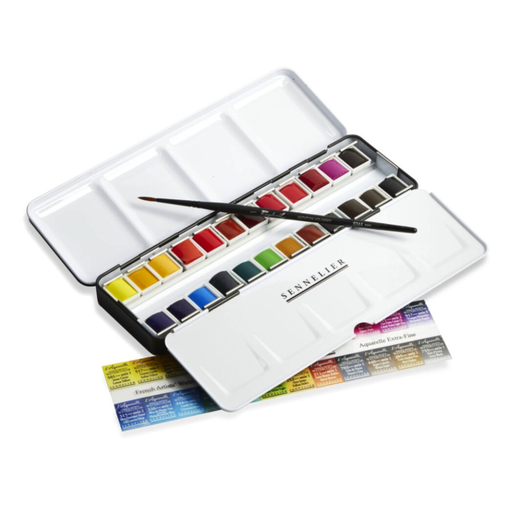 Set of Artists' watercolor half-pans - Sennelier - 24 pcs.
