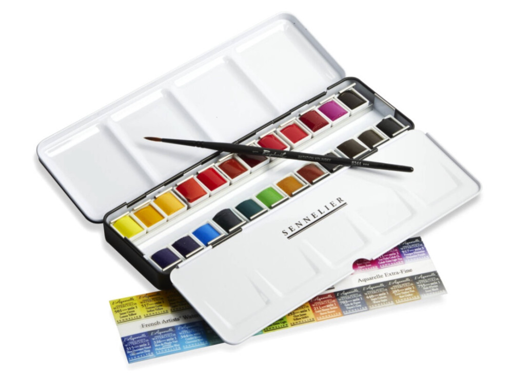 Set of Artists' watercolor half-pans - Sennelier - 24 pcs.