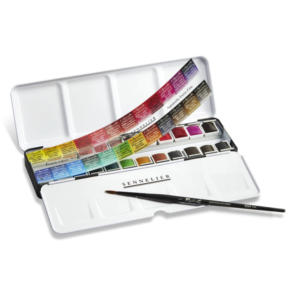 Set of Artists' watercolor half-pans - Sennelier - 24 pcs.
