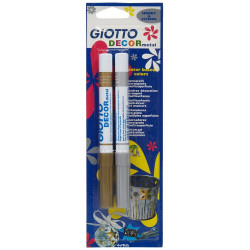 Giotto Felt-Tipped Pens Gold / Silver