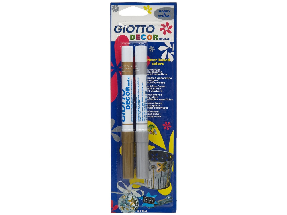 Giotto Felt-Tipped Pens Gold / Silver