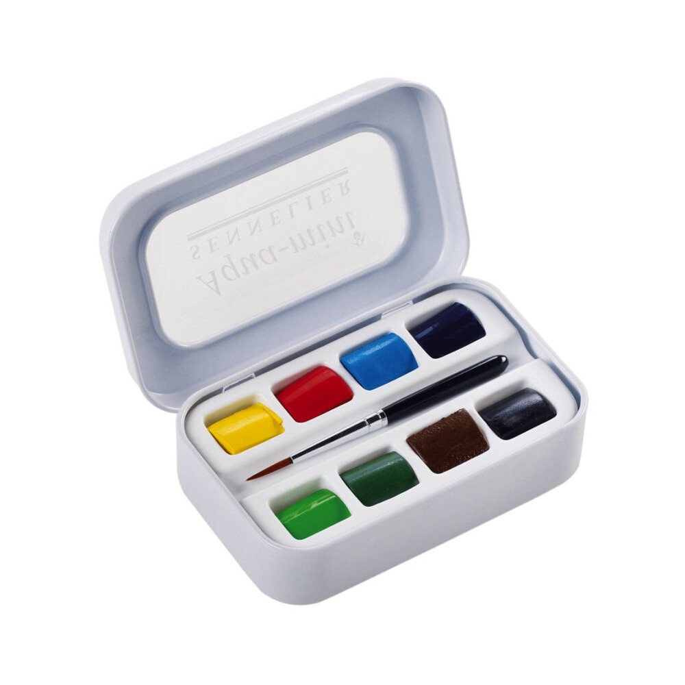 Set of l'Aquarelle Aqua-mini watercolor half-pans - Sennelier - 8 pcs.