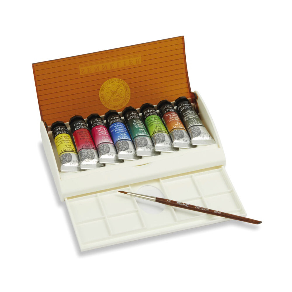 Zestaw akwareli l’Aquarelle Travel Box - Sennelier - 8 x 10 ml