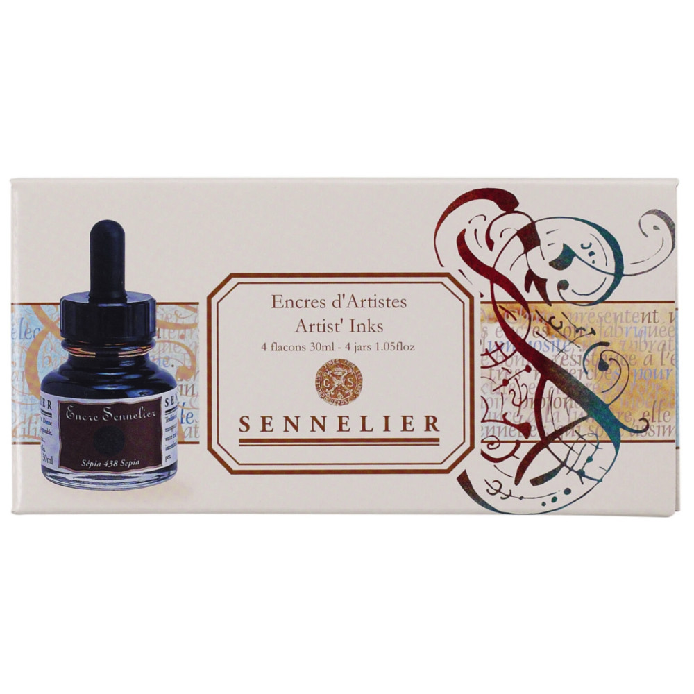 Set of Artist' Calligraphy Inks - Sennelier - 4 x 30 ml