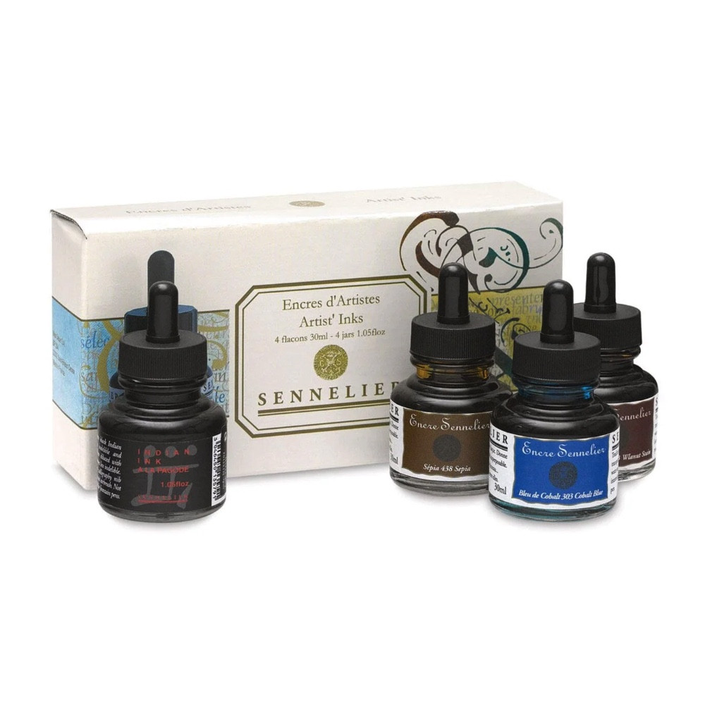Set of Artist' Calligraphy Inks - Sennelier - 4 x 30 ml