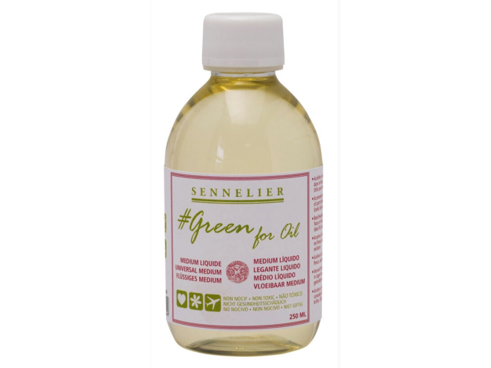 Medium do farb olejnych Green For Oil - Sennelier - 250 ml
