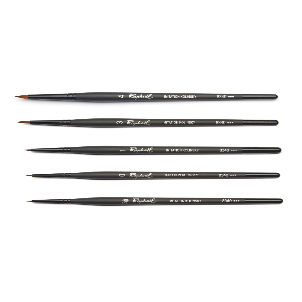 Round, synthetic bristles, Stradivarius brush, 8340 series - Raphael - no. 3