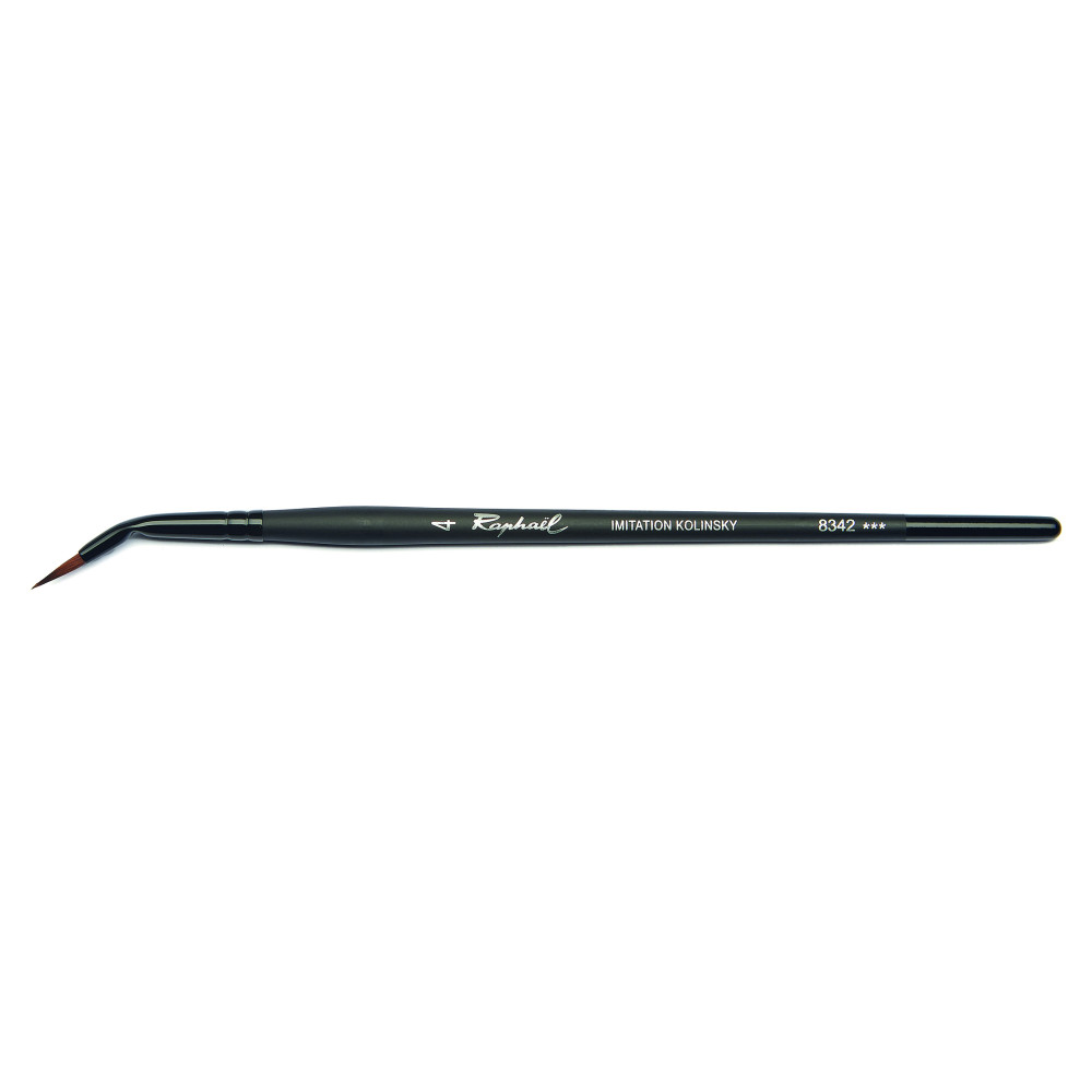 Curved round, synthetic bristles, Stradivarius brush, 8342 series - Raphael - no. 4