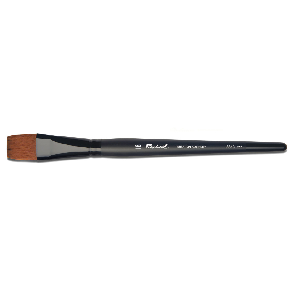 Flat, synthetic bristles, Stradivarius brush, 8343 series - Raphael - no. 18