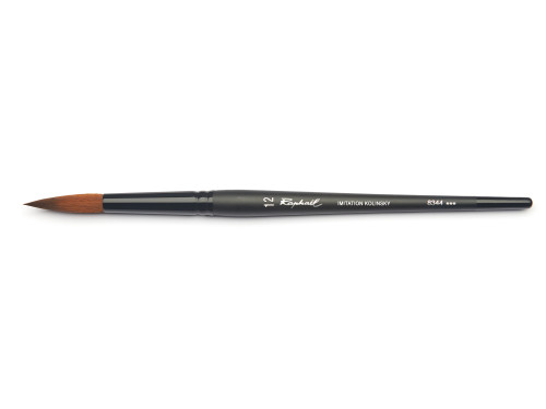 Fine round, synthetic bristles, Stradivarius brush, 8344 series - Raphael - no. 12