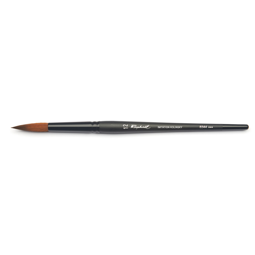 Fine round, synthetic bristles, Stradivarius brush, 8344 series - Raphael - no. 12
