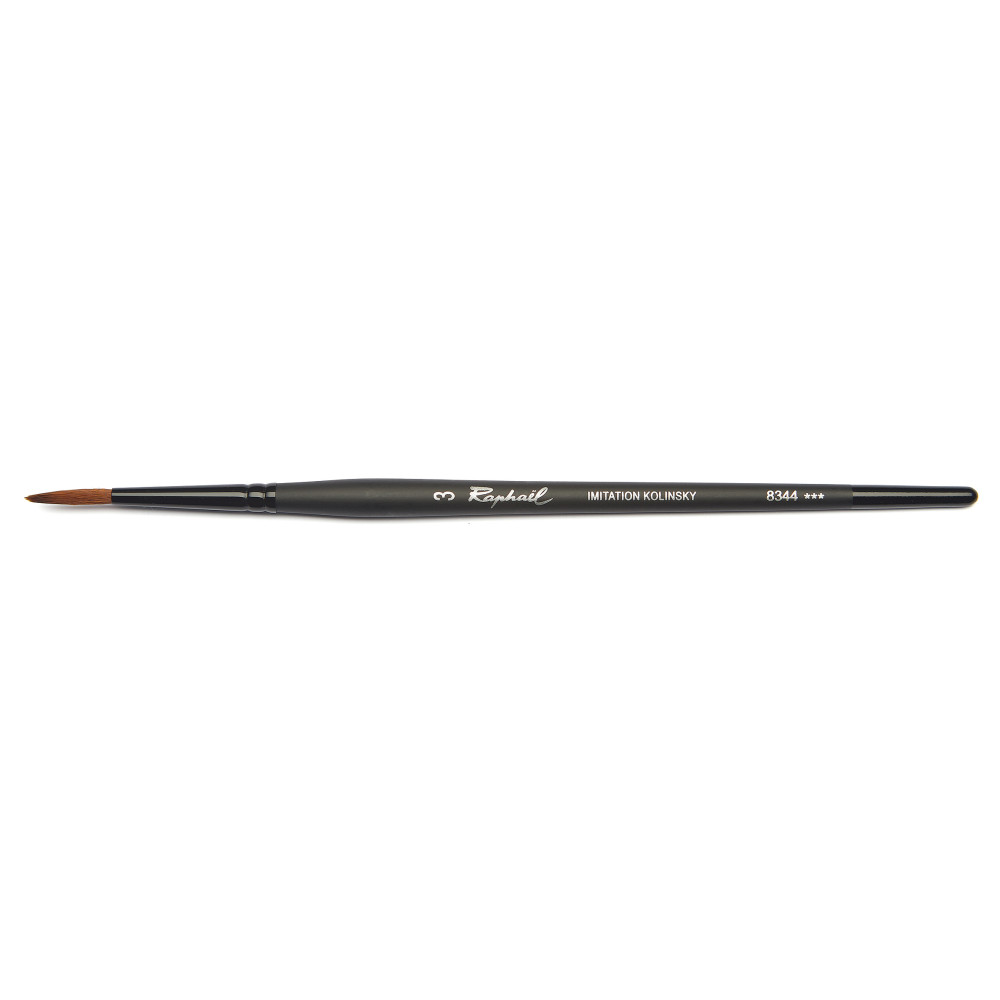 Fine round, synthetic bristles, Stradivarius brush, 8344 series - Raphael - no. 3