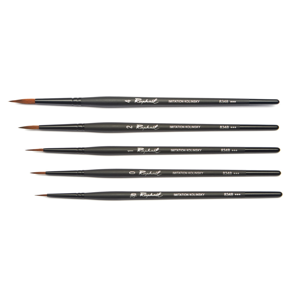 Round, synthetic bristles, Stradivarius brush, 8348 series - Raphael - no. 2/0