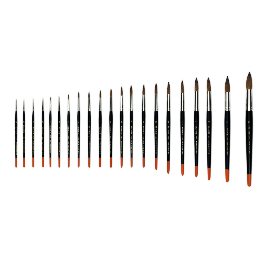 Round natural bristles Martre Kolinsky brush 8404 series - Raphael - no. 6