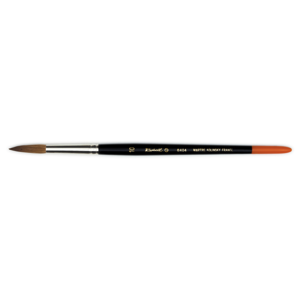 Round natural bristles Martre Kolinsky brush 8404 series - Raphael - no. 10