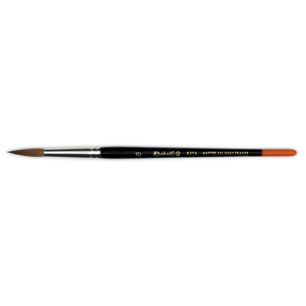 Round natural bristles Martre Kolinsky brush 8404 series - Raphael - no. 8