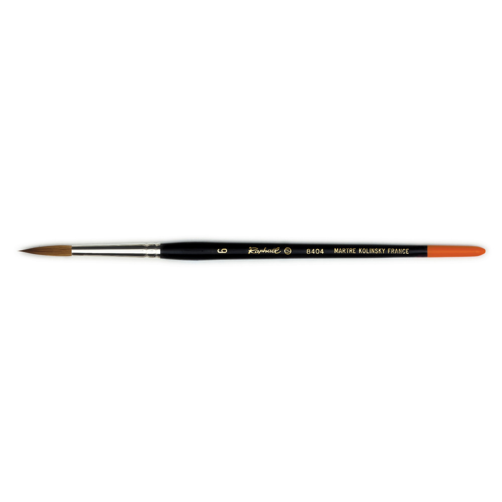 Round natural bristles Martre Kolinsky brush 8404 series - Raphael - no. 6
