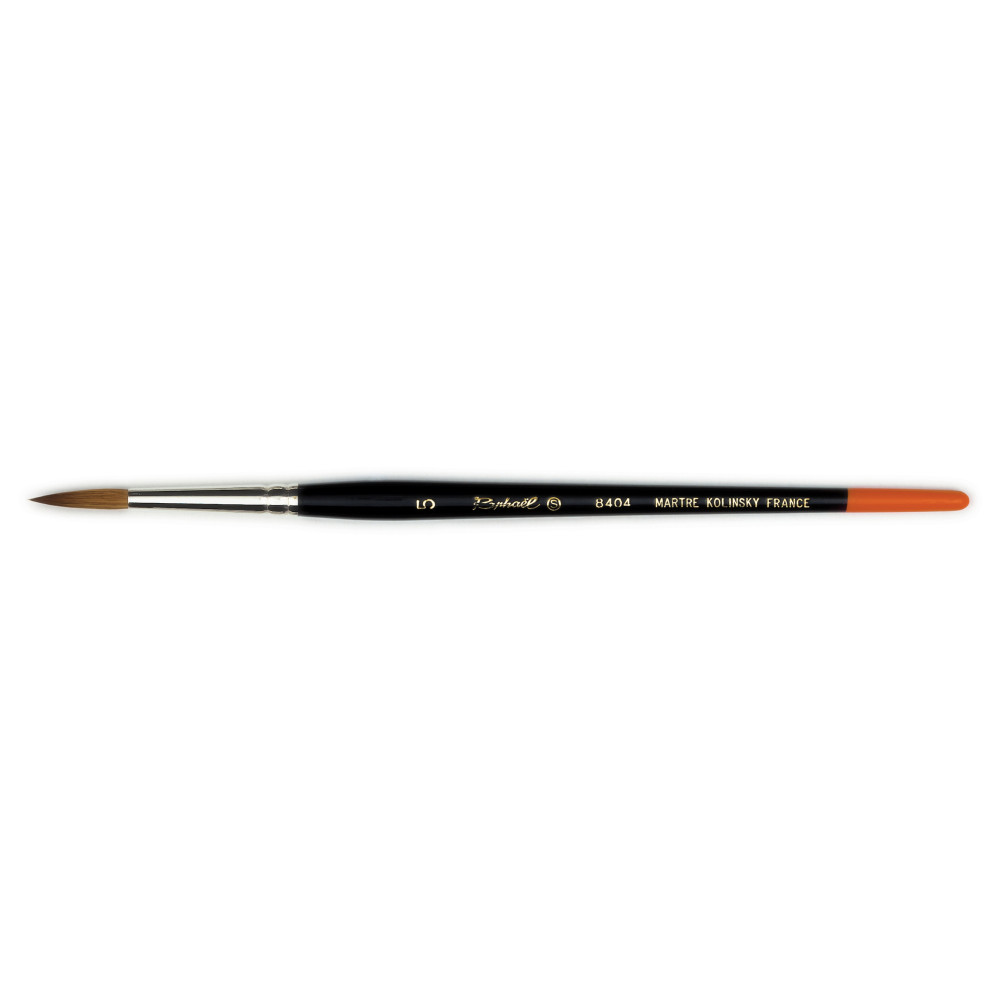 Round natural bristles Martre Kolinsky brush 8404 series - Raphael - no. 5