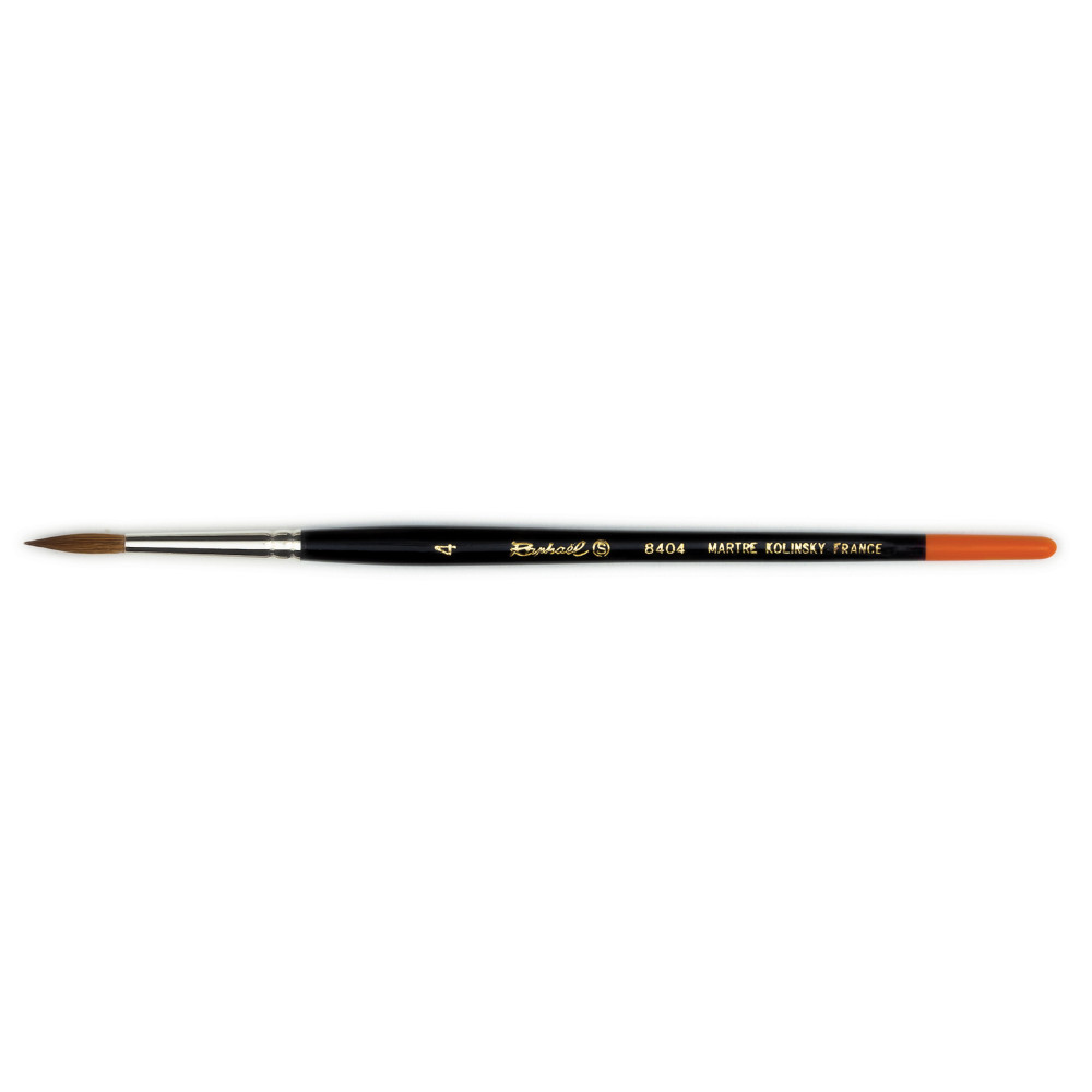 Round natural bristles Martre Kolinsky brush 8404 series - Raphael - no. 4