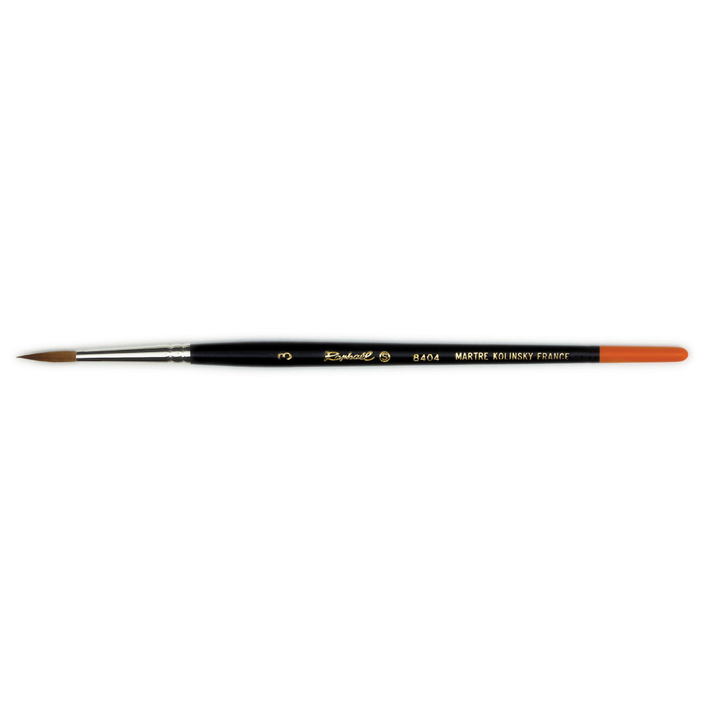 Round natural bristles Martre Kolinsky brush 8404 series - Raphael - no. 3