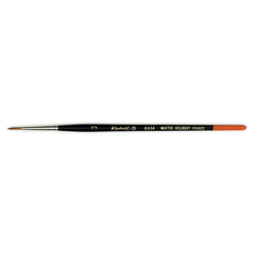 Round natural bristles Martre Kolinsky brush 8404 series - Raphael - no. 0