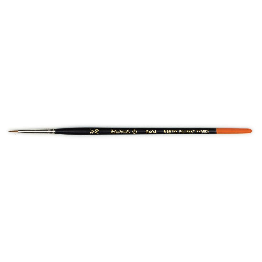 Round natural bristles Martre Kolinsky brush 8404 series - Raphael - no. 3/0