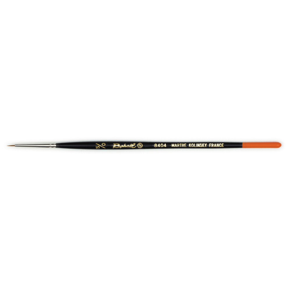 Round natural bristles Martre Kolinsky brush 8404 series - Raphael - no. 5/0