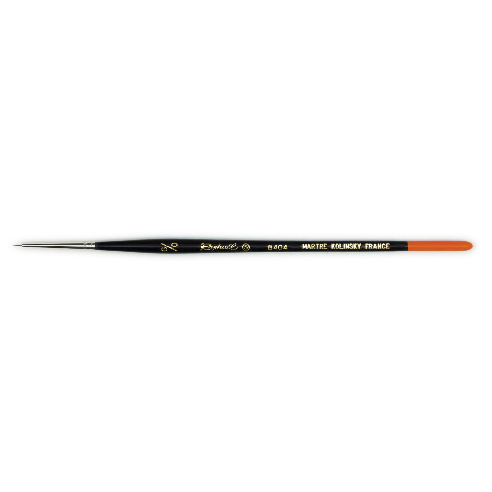 Round natural bristles Martre Kolinsky brush 8404 series - Raphael - no. 6/0