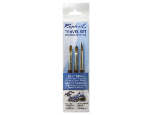 Travel brush set no. 1 - Raphael - 3 pcs.