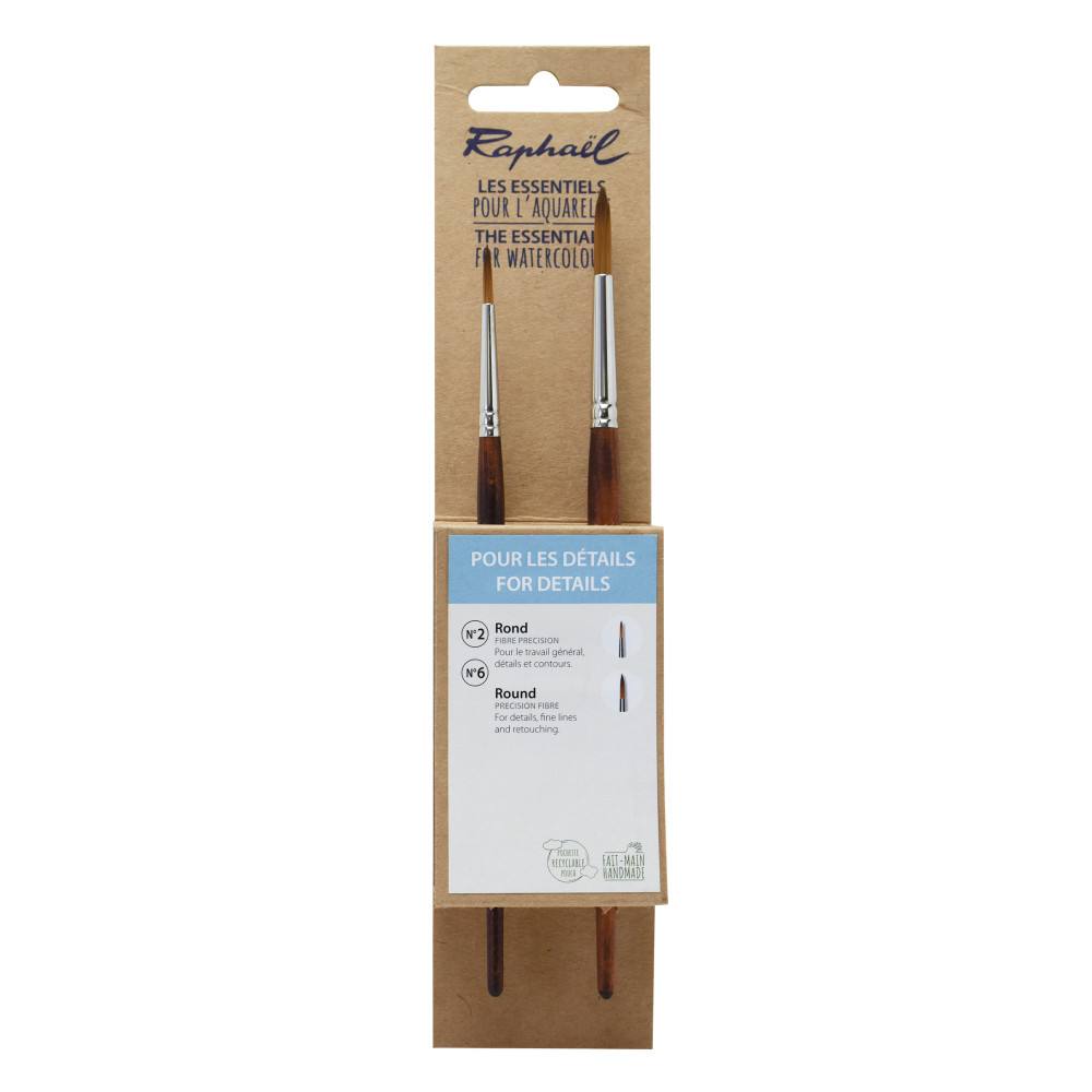 For Details Precision watercolor brush set - Raphael - 2 szt.