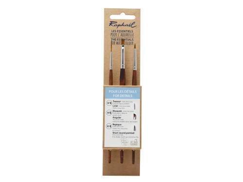For Details Precision watercolor brush set - Raphael - 3 szt.