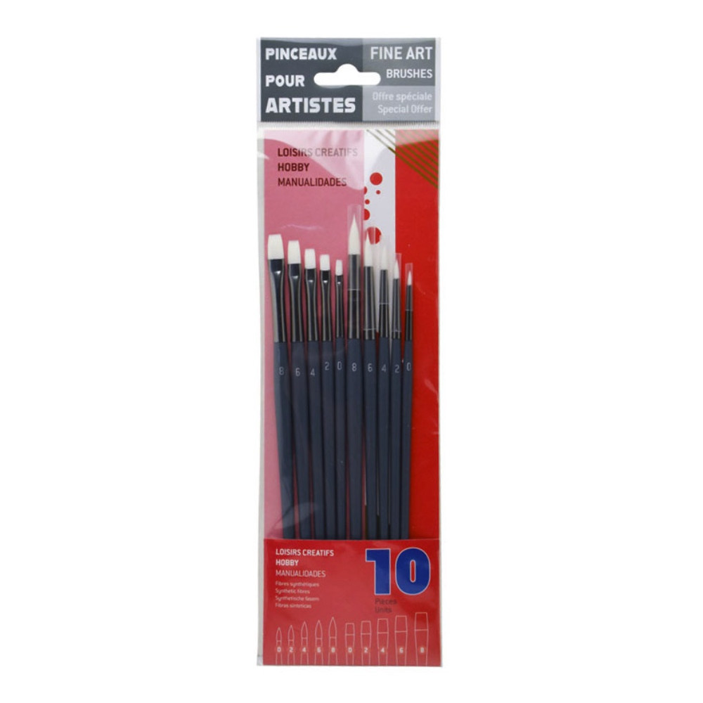 Hobby synthetic brush set - Raphael - 10 pcs.