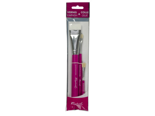 Varnish & Glue brush set - Raphael - 3 pcs.