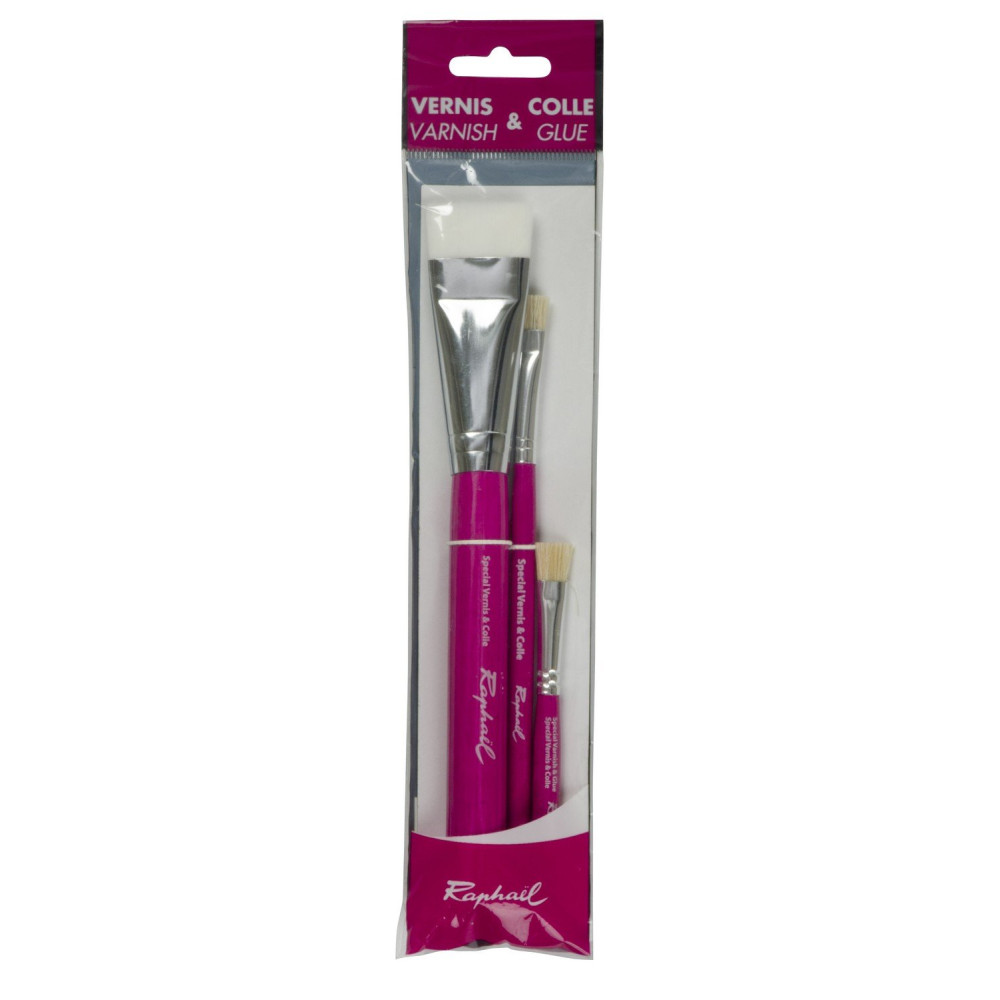 Varnish & Glue brush set - Raphael - 3 pcs.