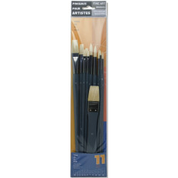 Fine art natural hog brush set - Raphael - 11 pcs.