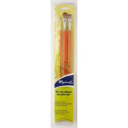 Kaerell Acrylic synthetic brush set - Raphael - 3 pcs.