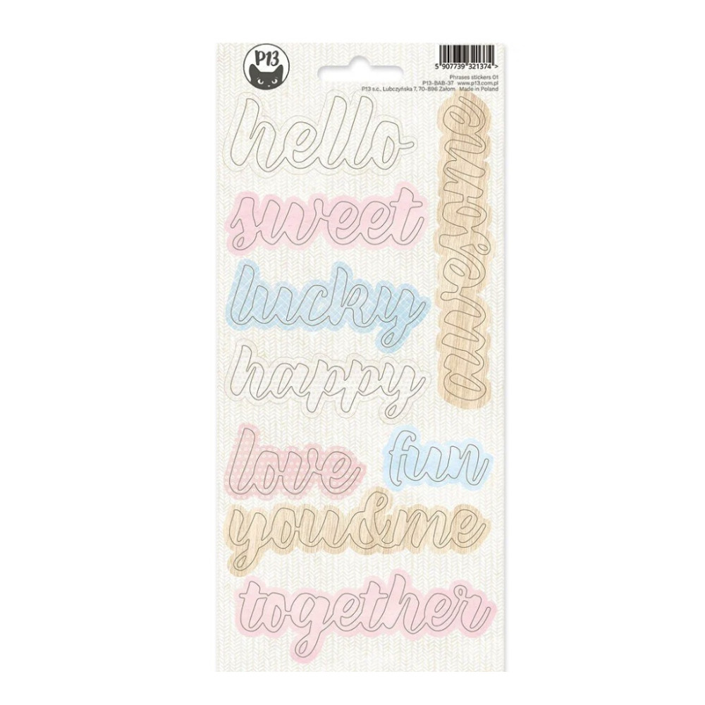 Arkusz naklejek 10,5 x 23 cm - Piątek Trzynastego - Baby Joy 01